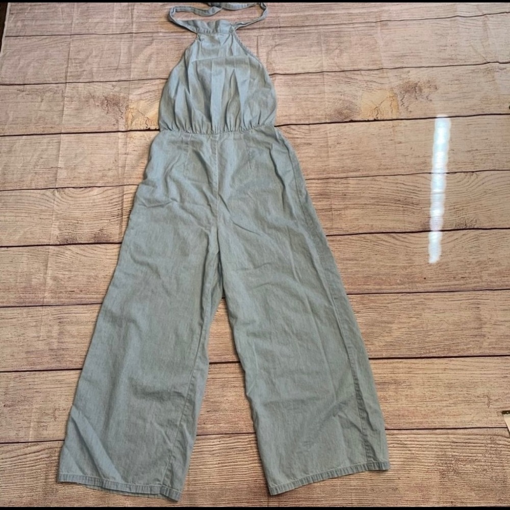 ASOS Denim Halter Top Jumpsuit Size 4